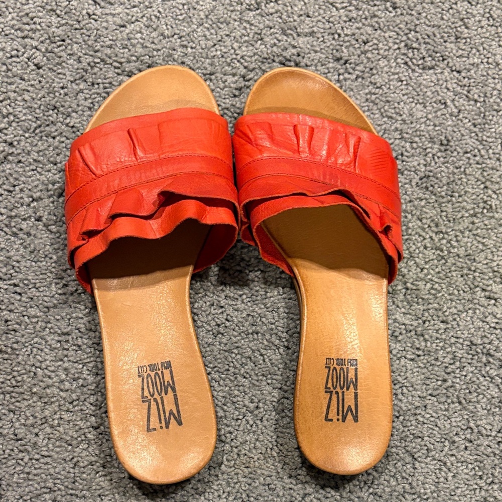 Miz Mooz Women's Bright Red Slide Sandals